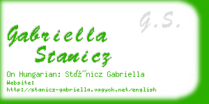 gabriella stanicz business card